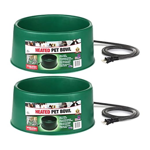 Farm Innovators Model P-60 60-Watt 1 ½ Gallon Heated Pet Bowl, Green