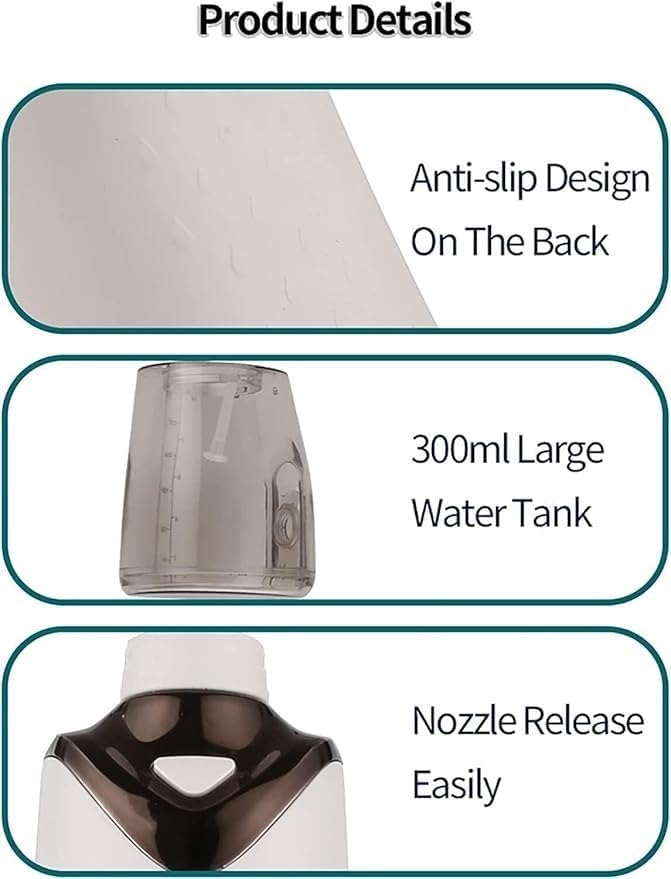 Cordless Water Flosser Oral Irrigator Dental Flosser - Water Flosser Cordless USB Rechargeable Portable Water Dental Flosser for Braces Shower Kids Water Flosser Oral Irrigator for Family Trave