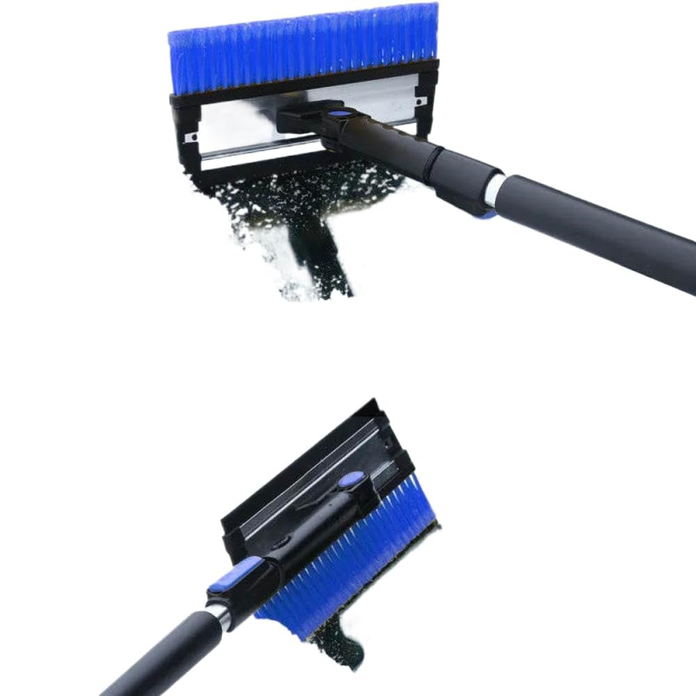 Raschietto per Neve Spazzola per Neve Staccabile Estensione telescopica per la rimozione della Neve Pala per sbrinamento dell'auto Compatibile con Strumenti multifunzionali