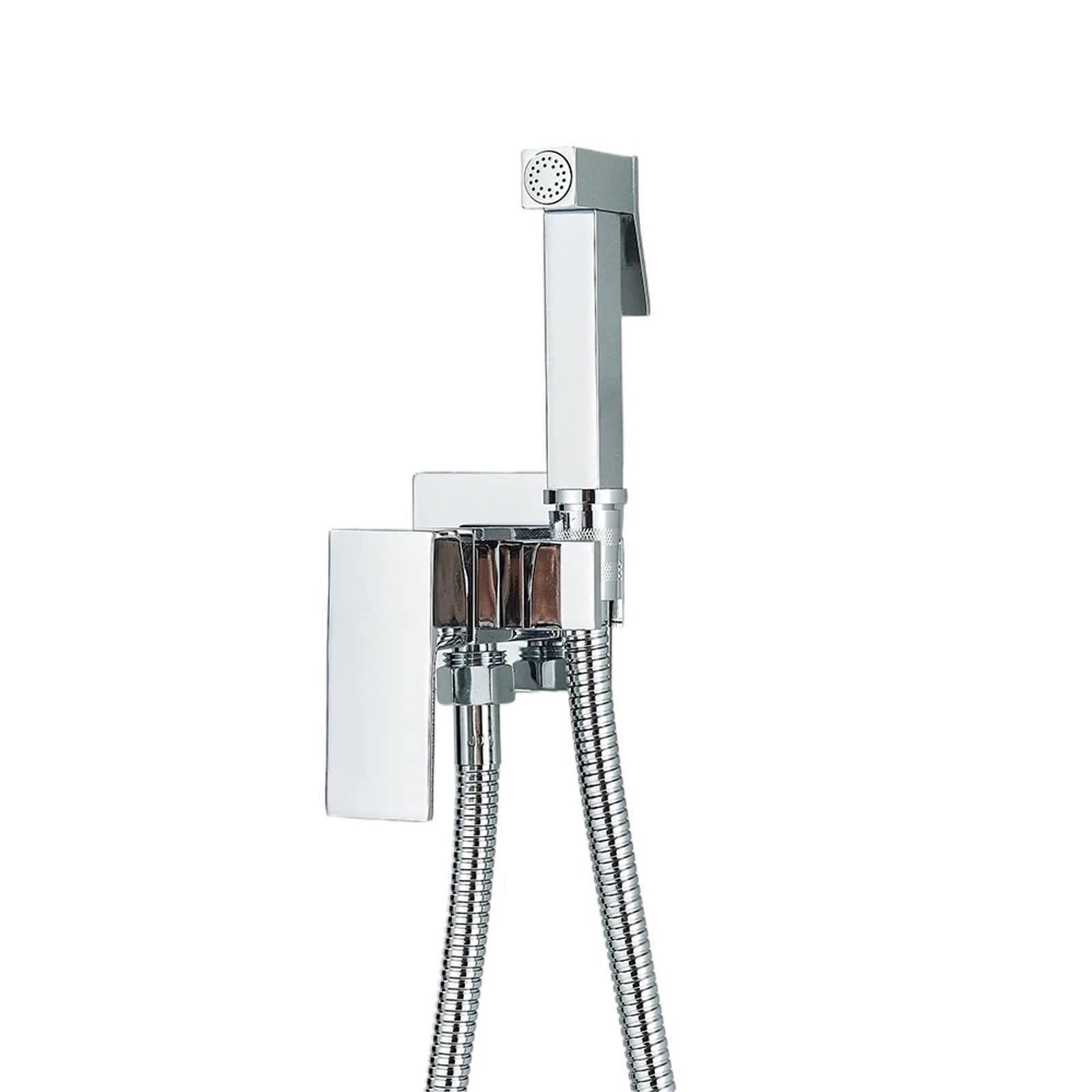 ZYCHSJXA Matte Black Bidet Shower Faucets Brass Hygienic Spray Airbrush Tap Hot and Cold Water Mixer Toilet(Chrome)