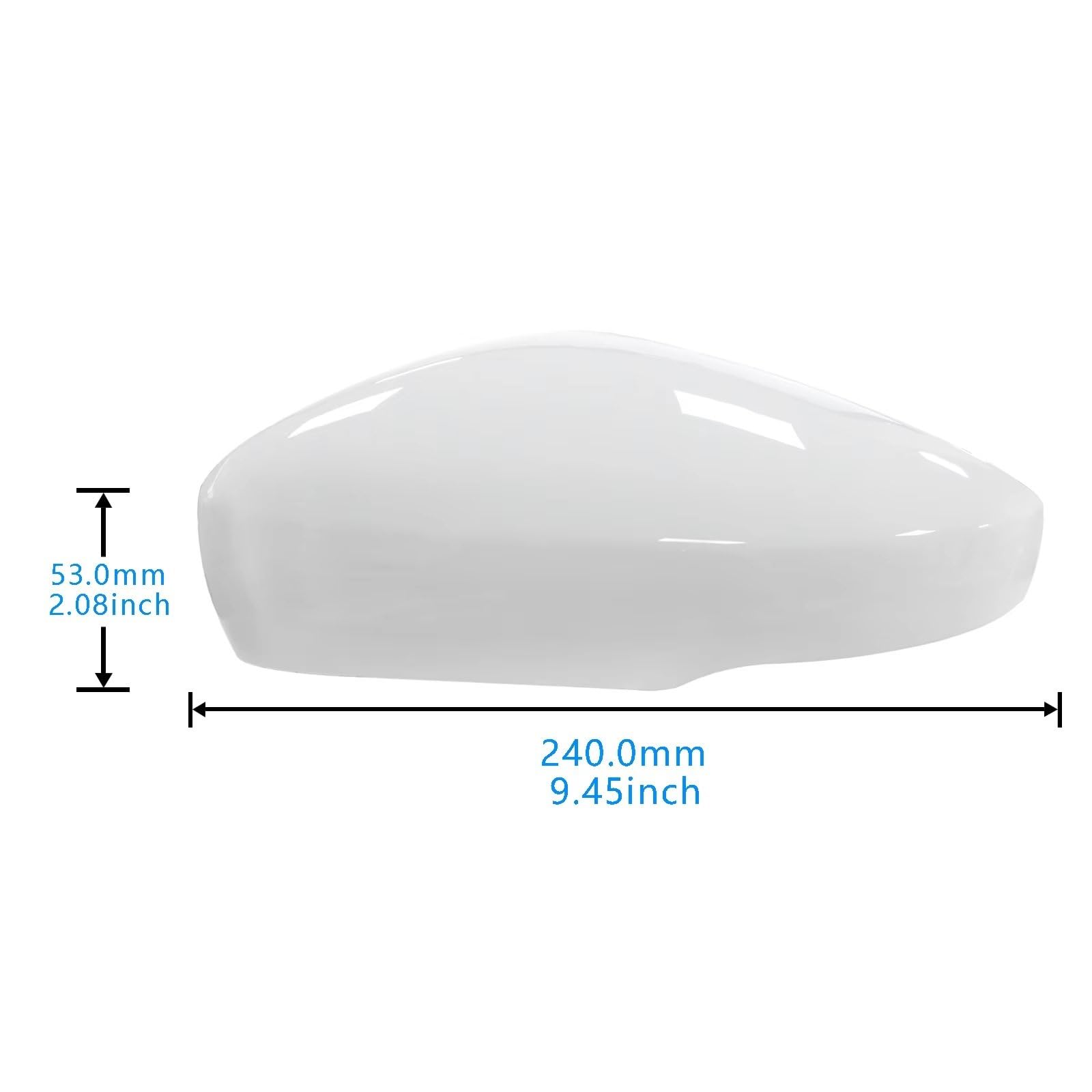Auto Coppia Calotte Per VW Per Polo Per 6R 2009-2018 Calotta Copri Specchietto Retrovisore Lato Sinistro Bianco Candy Coperchio Specchietto