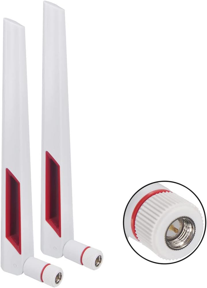 Dual Band WiFi Antenna 2.4G 5G 5.8GHz Router Antenna SMA Male Universal Antenna for PC Desktop FPV Drone PS4 ASUS AC88U AC87U Antennas WLAN WiFi Antenne Booster Pack of 2