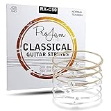 [page_title]-ProJam Gitarrensaiten Konzertgitarre - Silber umwobene Nylon Saiten für klassische Gitarre & Akustikgitarre - Premium Gitarren Saiten Akustik - 6 Saiten Set