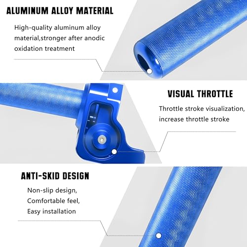 Image of Motorcycle Throttle Assembly,7 /8 inch Quick Twist Throttle Grips with Throttle Cable Aluminum Alloy Universal for CRF KLX SSR TTR 110 125 150 250cc Dirt Pit Bike ATV Mini Bike
