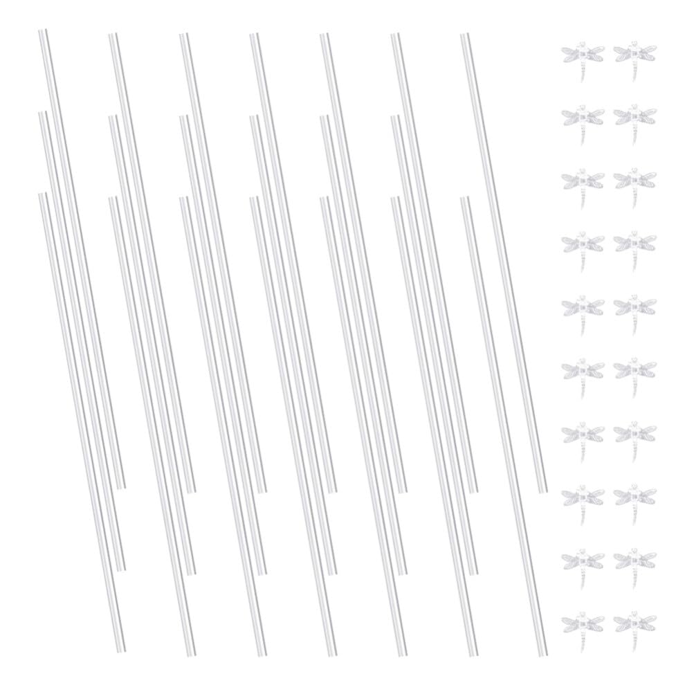 Yardwe Bastoncini Per Piante in Acrilico 20 Set Picchetti Da Giardino Per Orchidee Picchetti Di Supporto Per Piante Resistenti Alle Intemperie