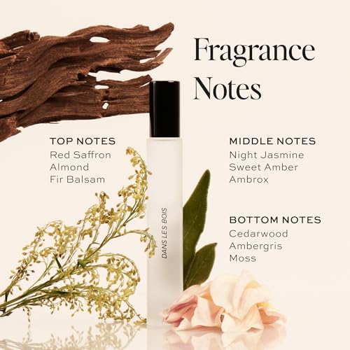Image of DIME Beauty Dans Les Bois Perfume for Women - Woody Floral Eau de Toilette with Cedarwood, Saffron & Night Jasmine - Clean Fragrance, Hypoallergenic, Vegan, Travel Spray, 0.34 oz / 10 ml