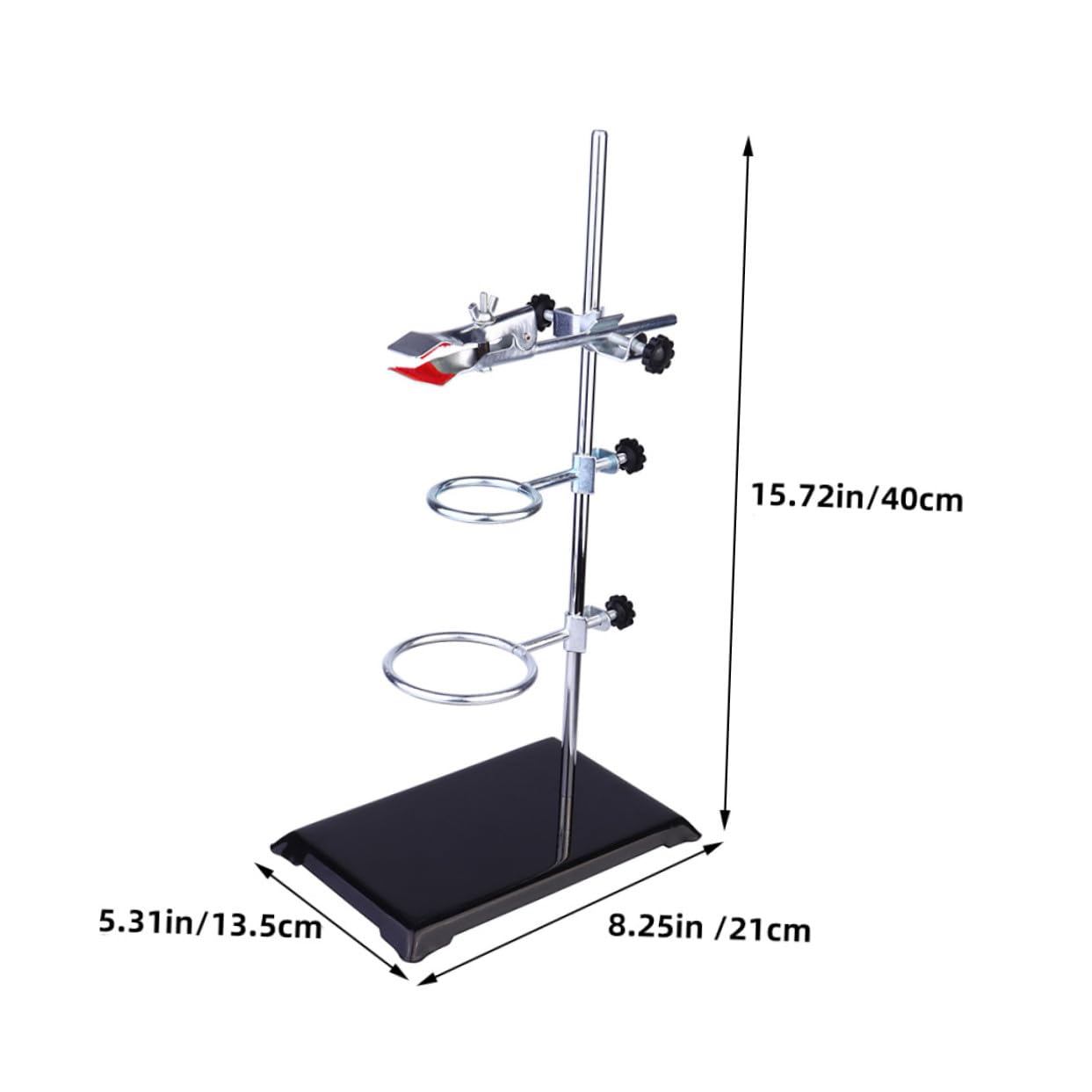 Laborstativ 40cm Edelstahl Mit Klemme Und Ringhalter Für Chemielabor Und Experimentierunterricht