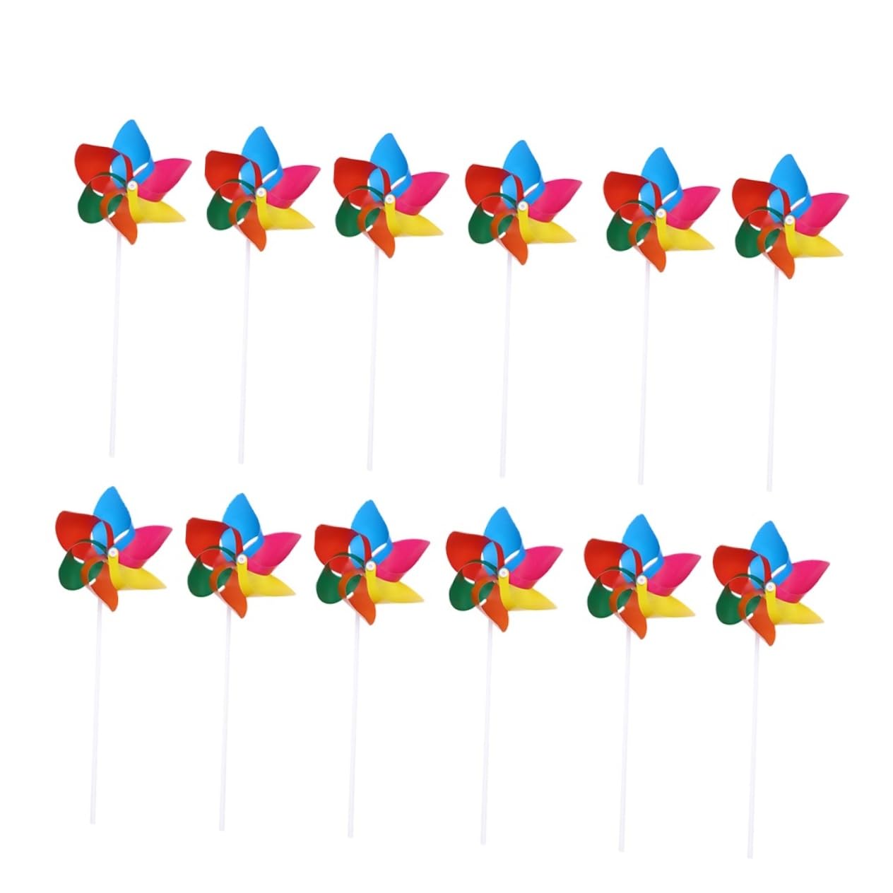 HANABASS 50Pcs Funny Windmill Plastic Pinwheels for Learning Lightweight Educational Plaything for Imagination and Creativity for Outdoor Fun