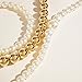 Chunky Gold Beaded Statement Necklace for Women Trendy Bulky Thick Big Faux Pearls Choker Exaggerated Large Beads Ball Layered Necklace Stack Fashion Jewelry