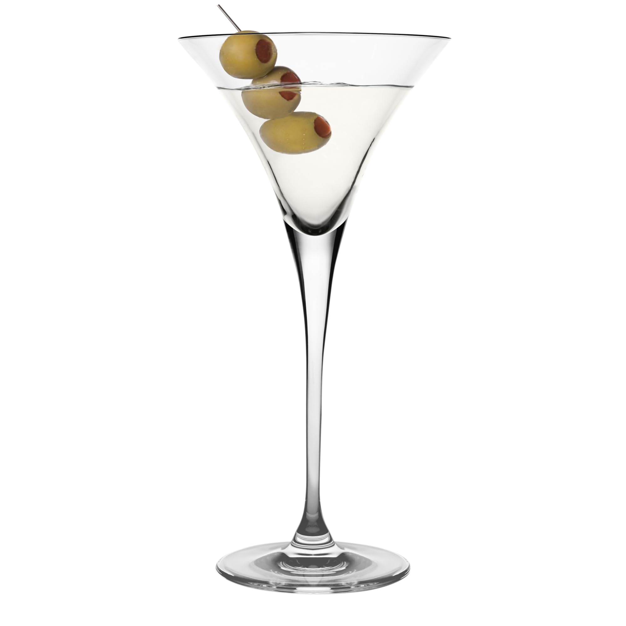 Barski Martini – Bicchieri – Realizzati a mano – Set di 2 – stelo alto – Classic Clear – 260 ml – Qualità eccellente – Made in Europe