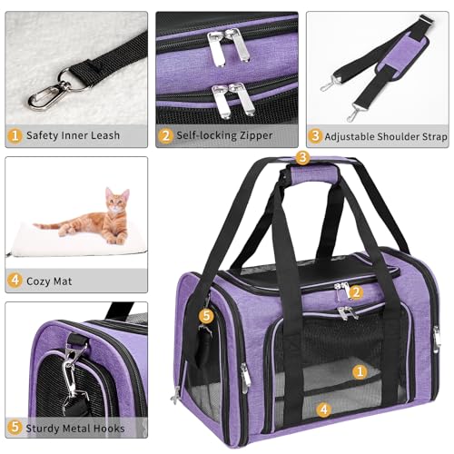 Image of Soft-Sided Cat /Dog /Pet Carrier, Collapsible Pets Travel Carriers