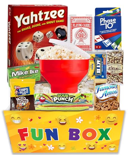 Family Game Night Gift Basket – Bundle of Card & Board Games, Pop...