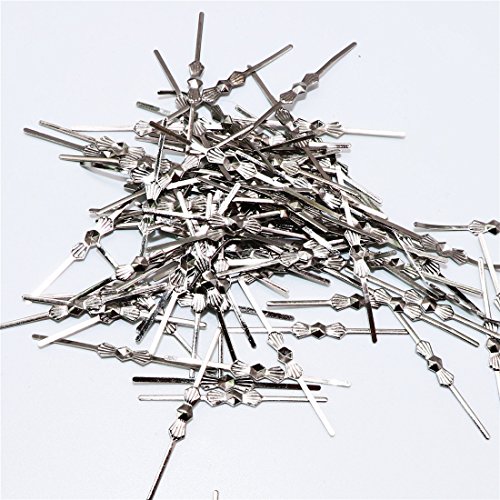 Waltz&F 300Pcs Chandelier Connectors Clips Pins For Fastening Crystals Parts Bowtie, Chandelier Replacements (30Mm-300Pcs, Silver) #TOP3