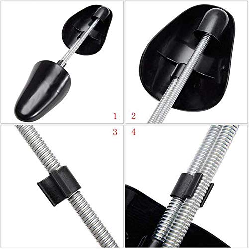 YIWANFUMEN 10 Pairs Plastic Shoe Tree Stretcher Shaper for Men Adjustable Length Shoes Spring Holder Shaper Support (Black)