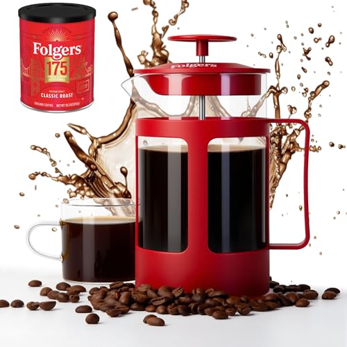 LORD'S ROCKS Folgers French Press 600ml Coffee Maker