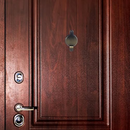 Gadpiparty 4 piezas Cubiertas para mirillas de cobre Protector para visor de puerta Privacidad Seguridad para apartamento y hoteles miniatura 5