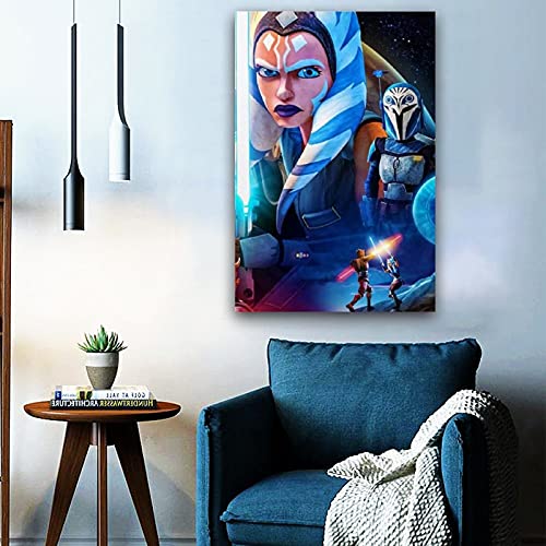 KASUP Star Wars The Mandalorian Ahsoka Tano kunst poster Canvas decoratief schilderij Studie Office 16 "×24" (40 * 60cm) - Afbeelding 6
