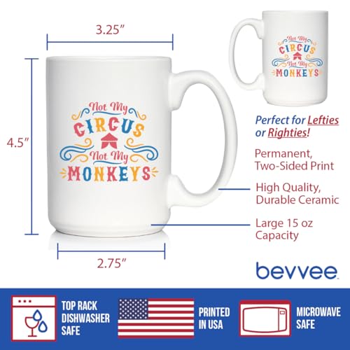 Taza de Café Cerámica Blanca 15oz Bevvee miniatura 4