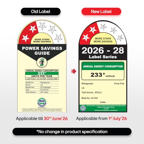 Image of LG 251 L, 2 Star, Frost-Free Smart Inverter Double Door Convertible Refrigerator (GLT2526XWEL, Emerald Lotus, Smart & Dairy Mode, Express Freeze & Convertible Space for More Storage, 2026 Model)