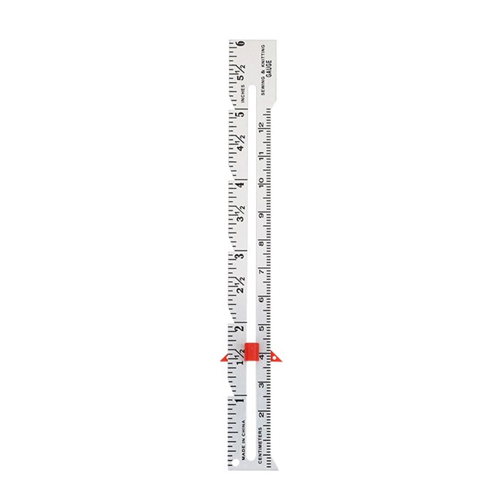 Sewing Gauge Metal Fabric Quilting Ruler Measuring Gauge Sewing Measuring Tool for Fabric Knitting Sewing Hemming