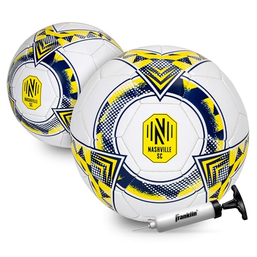 Image of Franklin Sports Official MLS Team Soccer Balls - Official Size 5 Soccer Balls - Regulation Size + Weight Soccer Ball for Kids + Adults - Boys + Girls Soccer Ball - Air Pump Included
