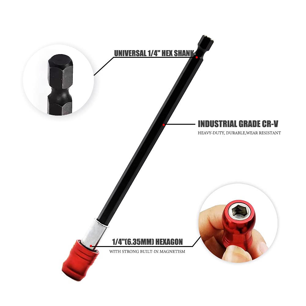 3Pcs Magnetic Screwdriver Extension Bit 60mm 100mm 150mm - View #8
