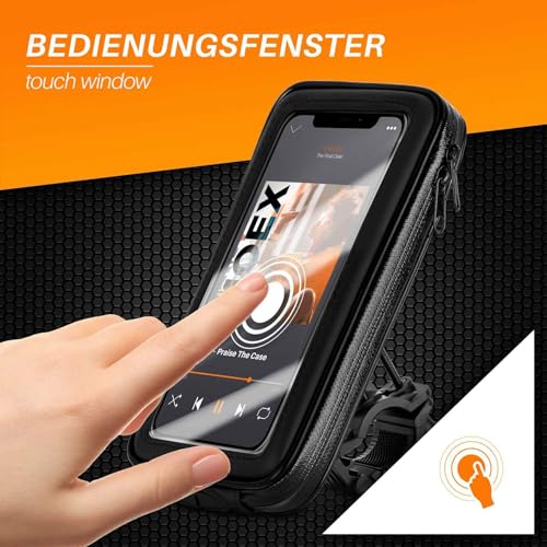 Support de vélo noir moex imperméable avec fenêtre tactile - 2