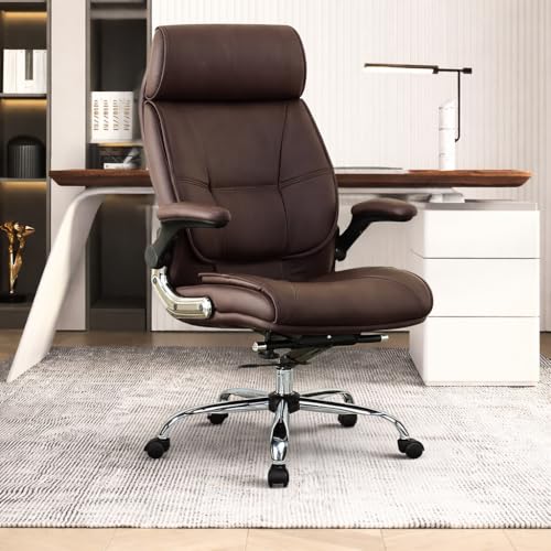 Image of Lakdi The Furniture Co Ergonomic High Back Office Chair for Long Hours | Premium Cushion Comfortable Desk Chair | Adjustable Height & 360 Swivel Executive Chair for 5-Year Warranty & Free Assembly