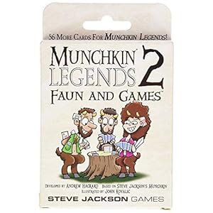 Steve Jackson Games Munchkin Legends 2 – Faun and Games Card Game (Expansion) | 56-Card Expansion | Adult, Kid & Family Game | Fantasy Adventure RPG | Ages 10+ | 3-6 Players | Avg Play Time 120 Min