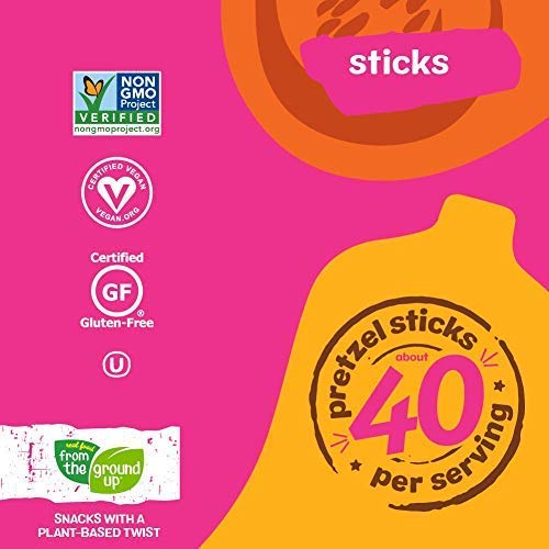 REAL FOOD FROM THE GROUND UP Butternut Squash Pretzel Sticks - Made with Vegan Ingredients - Gluten Free - 6 Count