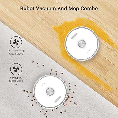 Ultenic T10 Robotstofzuiger met leegstation, 3000 Pa zuigkracht Robotstofzuiger met dweilfunctie, 280 minuten looptijd, mapping van meerdere verdiepingen, APP, Spraak, Alexa, Google Home bediening - Image 4