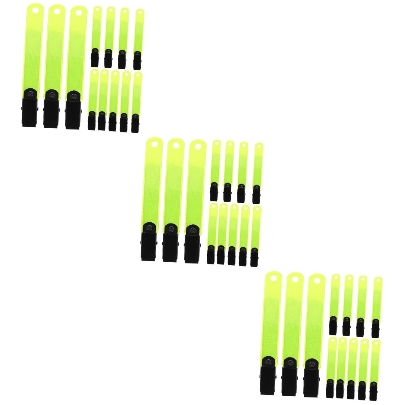 BESPORTBLE Porte-étiquette Fluorescent Aménagements Extérieur Archerie Jeux Extérieur Piste Lumières Grands Clips Réfléchissants Clips Réflecteurs pour Arbre PVC