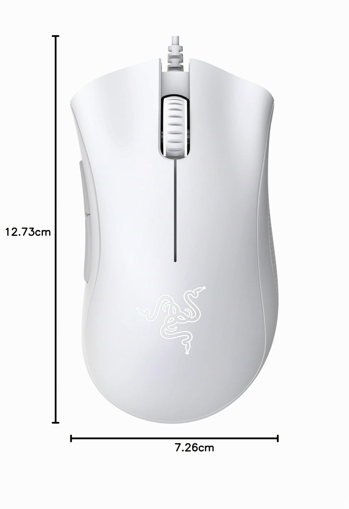 Razer - Mouse ottico da gioco DeathAdder Essential, 6400 DPI, 5 tasti programmabili, interruttori meccanici, impugnature gommate, bianco mercurio