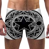 Nobrand Herren-Badeanzug, Gothic-Stil, Pentagramm, Schwarz Gr. XL, mehrfarbig