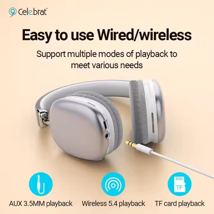 Wireless Bluetooth Headphones Active Noise Cancelling 42 Hours Playtime,Over-Ear Headphones with Microphones, HiFi Audio Adjustable for iPhone/Android(White) - Image 5