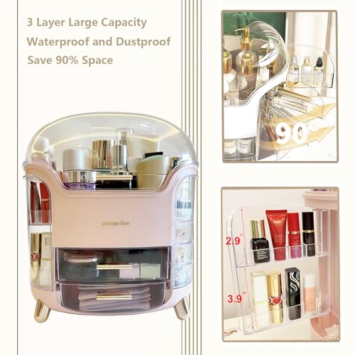 Image of Omeily Makeup Organizer Countertop Vanity Cosmetic Skincares Organizer