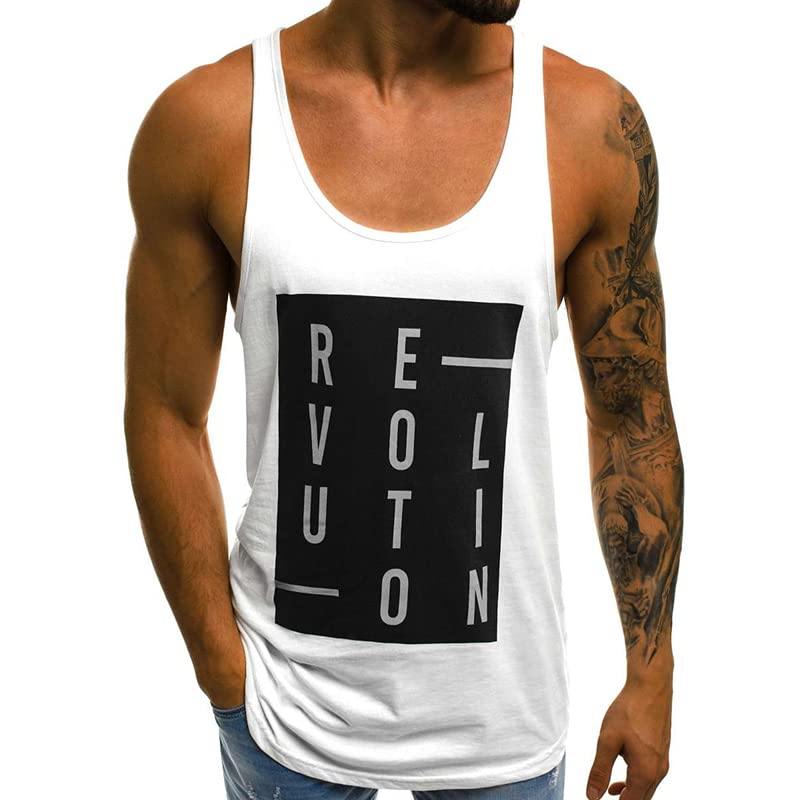 WAZZAP Camiseta Tirantes Gym Hombre Fitness Gimnasio Deportivo Tank Top Sin Manga T-Shirt
