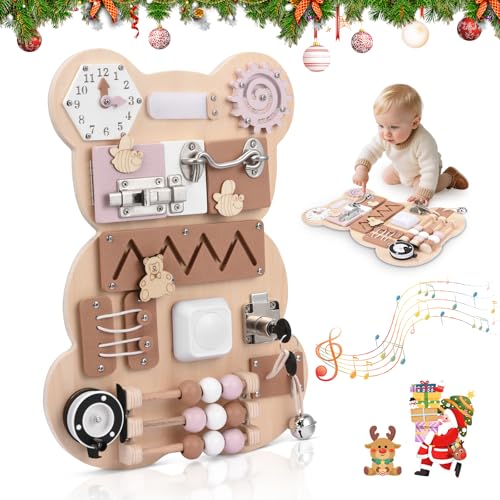 GJCrafts Busy Board für Kleinkinder Montessori Spielzeug 12 in 1 Activity Board Sensorik Spielzeug für 1-6 Jahr Mädchen Junge