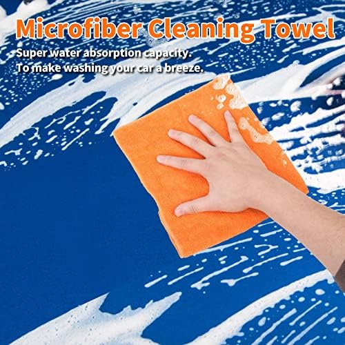 CityMoka Car Wash Brush Car Cleaning Kit 62'' 160cm Car Wash Mop with Long Handle Suitable for Washing Cars Truck, SUV, RV, Trailer and Household Cleaning, 3 in 1 Chenille Microfiber Duster
