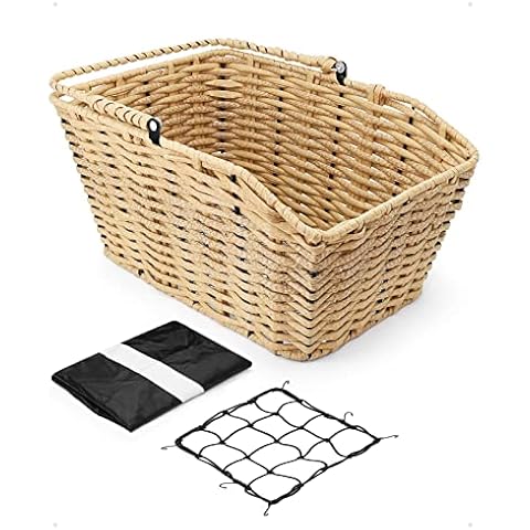 ANZOME Rectangular Bike Basket with Cover Cover