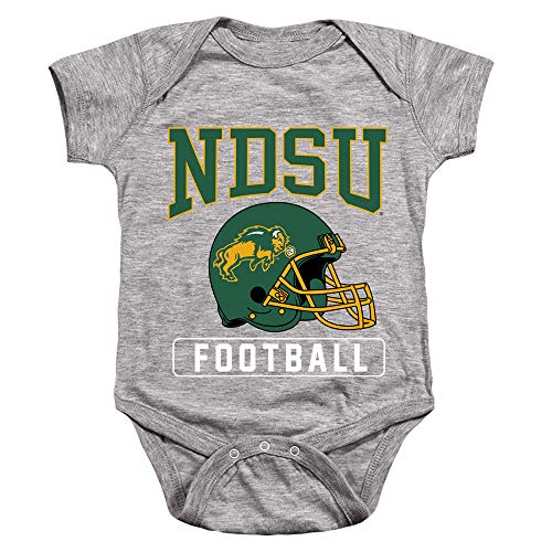 North Dakota State University NDSU Bison Official Bison Unisex Infant Snap Suit for Baby, Athletic Heather, Large (18 Months)