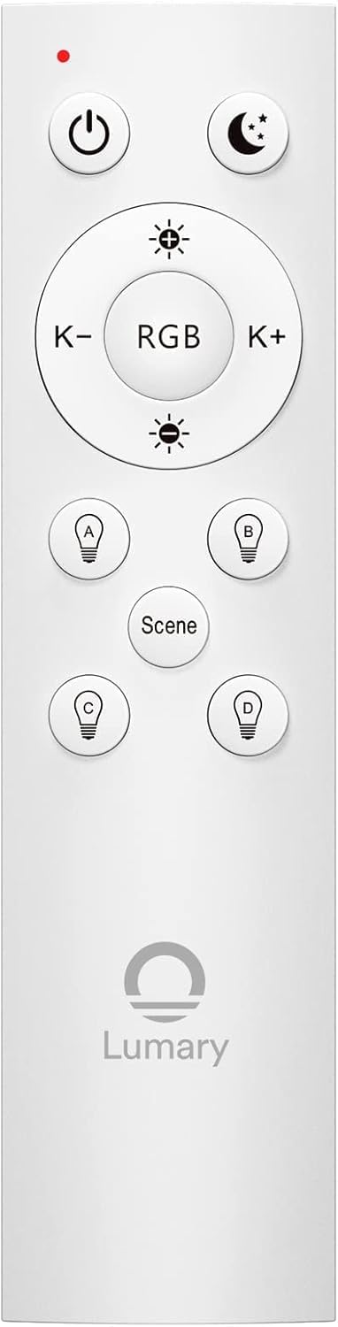 Lumary BT Remote Controller (Exclusive for Lumary Smart Recessed Lighting), Turns On/Off, Dims or Brightens, Color Changing, Group Control, Requires App, for Home Lighting, Living Room, Bedroom Lumary BT Remote Controller (Exclusive for Lumary Smart Recessed Lighting), Turns On/Off, Dims or Brightens, Color Changing, Group Control, Requires App, for Home Lighting, Living Room, Bedroom