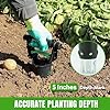 JOYHALO Garden Bulb Planter Tool, 5 inch Depth Bulb Planting Tool, Gardening Garden Tools, Automatic Soil Release Bulb Planters for Plants Seeds & Bulbs Tulip Daffodils Dahlias Lilies Onions