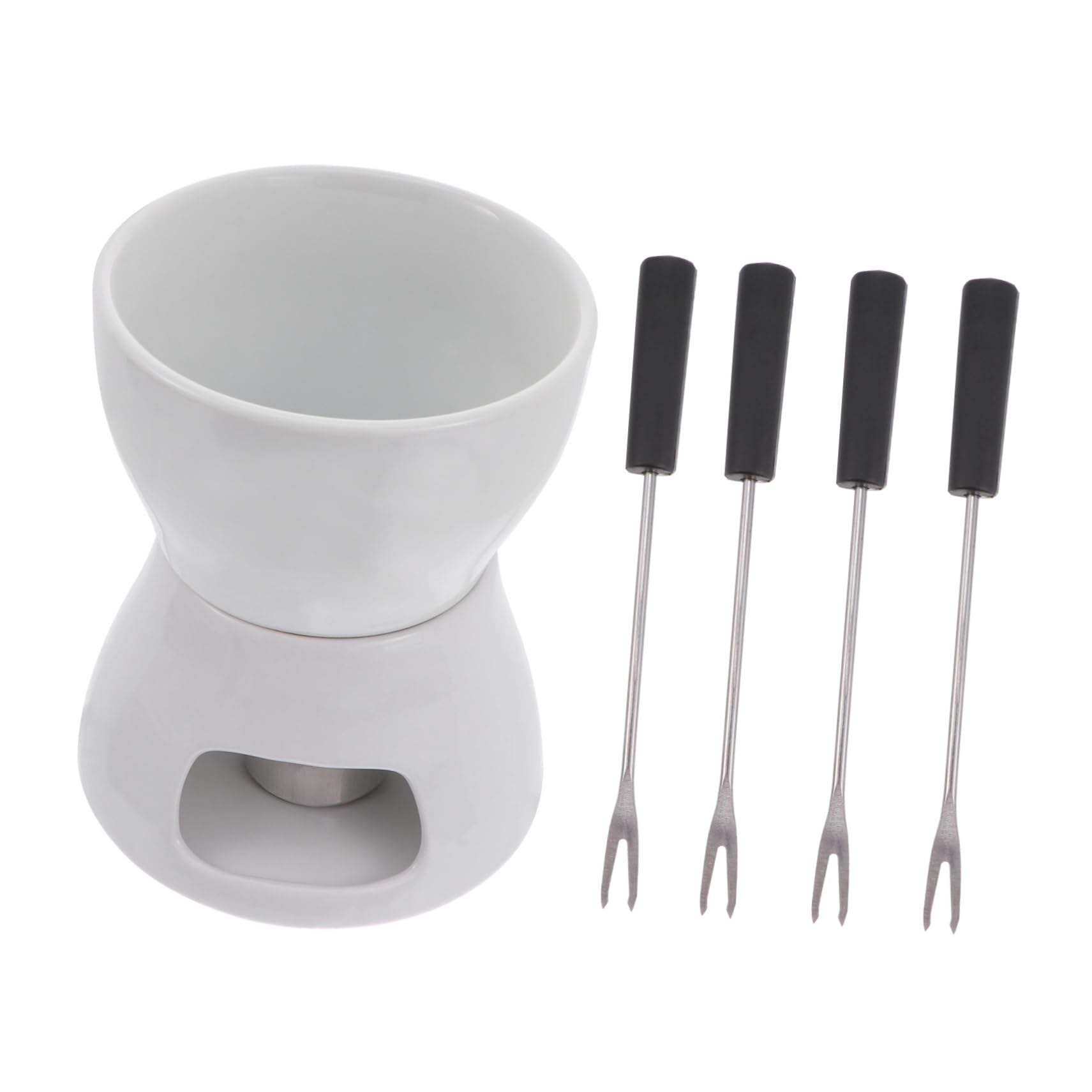 PRETYZOOM 1set Ceramic Chocolate Melting Pot for Cheese Fondue Butter Warmer for Parties Outdoor Gatherings and Afternoon Tea Easy to Clean Heating