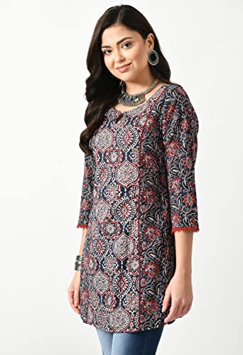 Image of Meesan Women's Cotton 3 /4 Slevee Solid Kurta