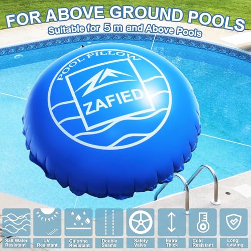 Poolkissen Winter, Pool Luftkissen Rund 5 Meter Durchmesser XXXL Pool Polster Hochwertige Materialien bis -25°C Doppelnaht Schwimmbadzubehör Pool Kissen für Winterfeste Poolabdeckung Schutz