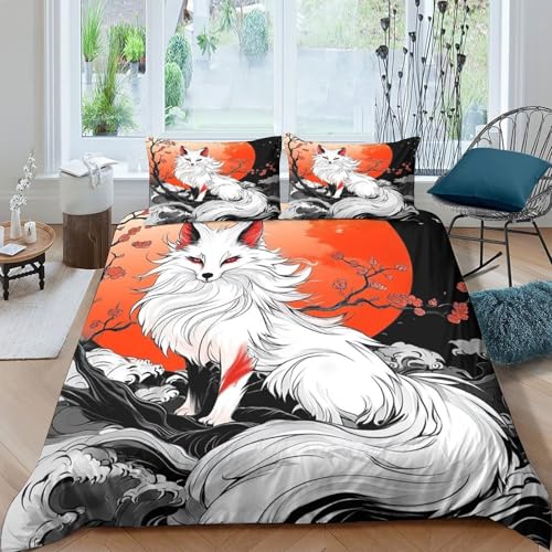 Housse de couette dragon anti-allergie fermeture éclair lit