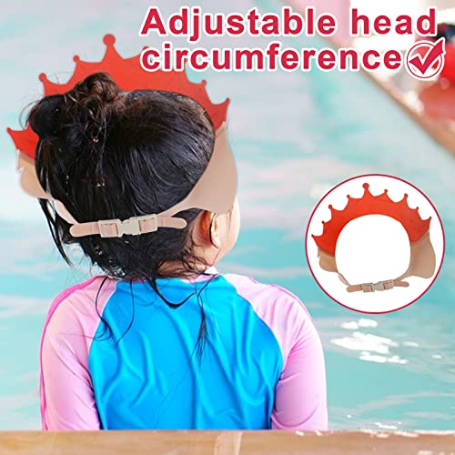 Tcotbe 2 Pcs Soft Silicone Baby Shower Cap Adjustable Baby Shampoo Bath Visor Shield Baby Shampoo Shower Bathing Protection Bath Cap Baby Waterproof Baby Bathing Cap Bath Hat For Kids Boys Girls #TOP3