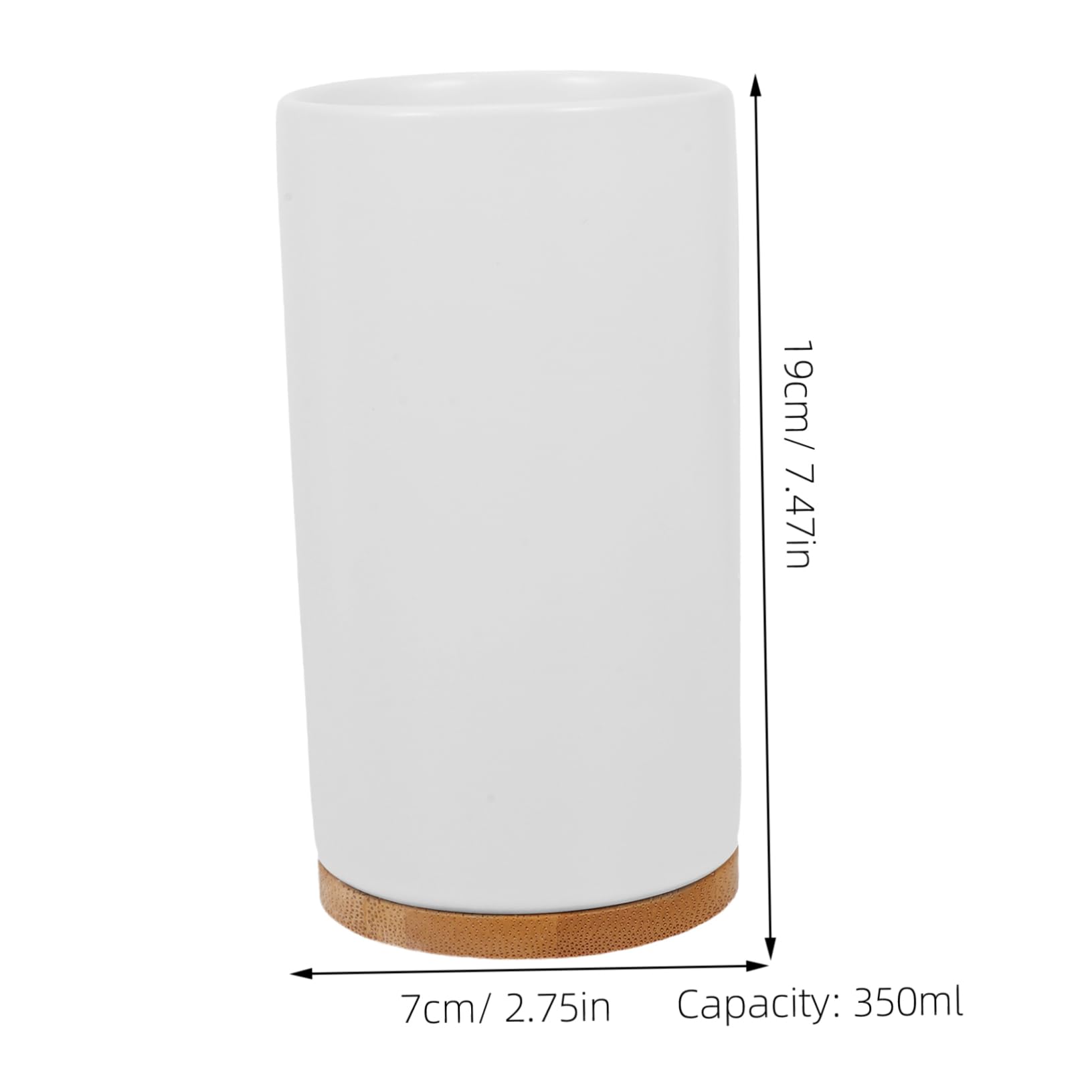 Set de Vaso para Cepillo de Dientes de Baño Cerámica Blanco 1 Juego | Dispensador de Loción, Soporte para Cepillo, Estilo Simple y Clásico, para Lavabo y Encimera