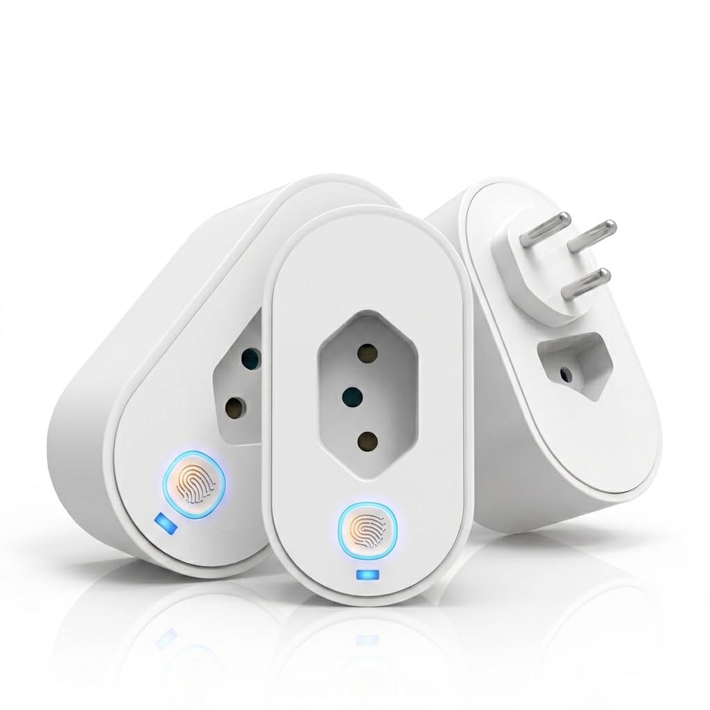 Kit 2 tomada Inteligente Wi-Fi Smart Plug com Monitor de Energia, Controle pelo Celular,